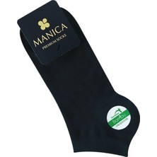 MANICA Erkek Bambu Patik Çorap - Füme