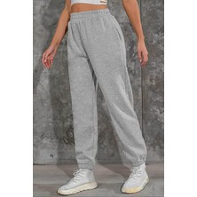 BSBSPOR KIŞLIK Açık Gri Eşofman Altı Rahat Kalın