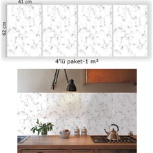 Kendinden Yapışkanlı Granit Mermer Desenli Pvc Panel 41X62 cm (4 Adet) 1 M²