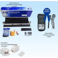 Hcs Cat6 Patch Panel P00-02450/KEYSTONE Jack 00873 J6E-00873/KEYSTONE Jack Sıkma Pensesi K00-00482T