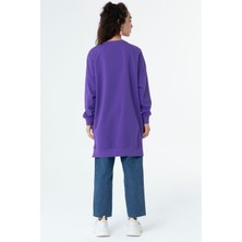 Soul 30644 Bisiklet Yaka 2 Iplik Tunik Mor