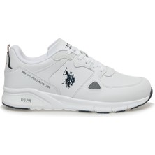 U.S. Polo Assn. Beyaz Erkek Sneaker Suni Deri Malzemeden Düz Tabanlı Yaz Ayakkabısı