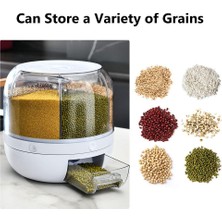 Piyop Kuru Gıda ve Bakliyat Organizeri 360° Dönebilen 6 Bölmeli Ayrıştırıcılı Hava Geçirmez