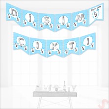 Süsle Bebek ve Parti Dişim Çıktı Banner, 175 cm x 17 cm - Mavi