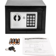 Piyop Elektronik Tuşlu Çelik Para Kasası Siyah
