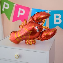 Parti Station Istakoz Folyo Balon 95 cm Büyük Boy Helyum Balon Uçan Balon