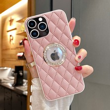 Zebana Apple iPhone 13 Pro Max Kılıf Zebana Diamond Deri Kılıf Rose Gold