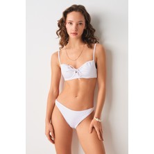 No Gossip Gia Balenli Balkonet Bikini Tek Üst Beyaz 239102