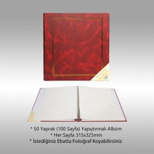 Nrcn 50 Yaprak [100 SAYFA]-31X32 cm Manyetik Yapışkanlı Ciltbezli Fotoğraf Albümü