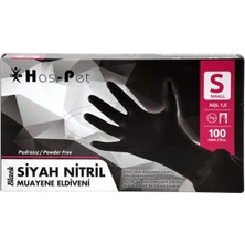 Haspet Siyah Nitril Pudrasız ELDIVEN100 Lü