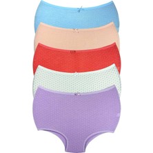 Royaleks 5 Adet Puantiyeli Kadın Toparlayıcı Yüksek Bel Bato Külot