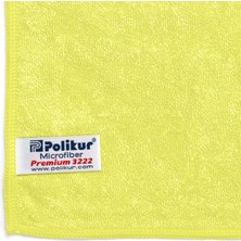 Polikur Premium Mikrofiber Genel Temizlik Bezi Sarı 40X40 - 3 Adet