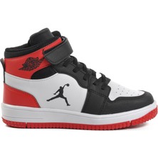 Cool Haykat Uzun-F Siyah-Kırmızı Çocuk Hi Sneaker