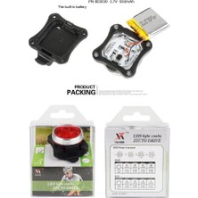 Profisher Bisiklet Şarjlı Ön Far Veya Arka Uyarı LED Işık USB Şarj Kablosu ile Wosawe Kırmızı