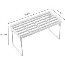 Porsima Org-04 Dolap Içi Düzenleyici Raf - Tabak Bardak Rafı- Çok Amaçlı Düzenleyici