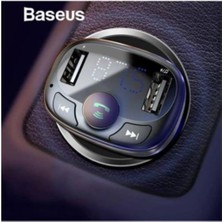 Baseus Bluetooth Aktarım Mp3 Araç Kiti 2 USB Çıkışlı Araç Şarjı, Araç Müzik Kiti ve Şarjı