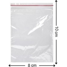 Kalbi Ticaret Kilitli Torba 8x10 cm 100'lü Kilitli Naylon Poşet Şeffaf Torba