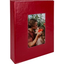 Nobbystar Pencereli Kırmızı Fotoğraf Albümü 100'lük 15 x 21 cm 68100