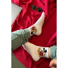 Nixora 6'lı Gumball Darwin ve Micky Mouse Desenli Unisex Çift Tenis Çorabı Kutusu