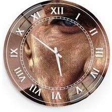 Emya Home Mustafa Kemal Atatürk Cam Saat - 60 cm