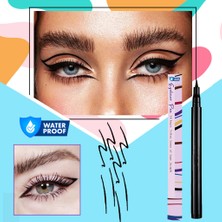 Uniquem Siyah Ultra İnce Uçlu Likit Kalem Eyeliner Sürülebilir Makyaj Göz Su Geçirmez