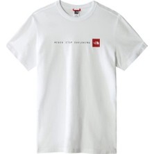 The North Face M SS Never Stop Explorıng Tee Beyaz Erkek T-Shirt NF0A7X1MFN41