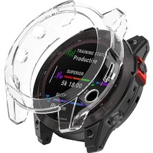 Microsonic Garmin Fenix 6 Kılıf 360 Full Round Soft Silicone Şeffaf