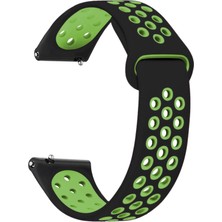 Microsonic Haylou Solar LS02 Rainbow Sport Band Kordon Siyah Yeşil