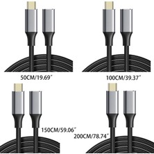 Haoruiqi USB C Uzatma Kablosu USB 3.1 10GBPS PD100W Kablo Erkek/kadın Type Kablosu - Siyah (Yurt Dışından)