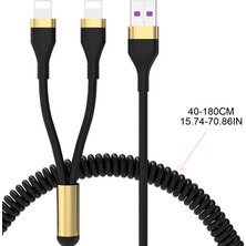 Haoruiqi USB C-Çok Şarj Kablosu 2'si 1 Arada Type-C-Usb-C/ Yıldırım Kablosu Pd Ada - Siyah (Yurt Dışından)