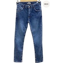 Jack Lions Mojo Unisex Çocuk Boru Paça Likralı Kot Pantolon 2276 Kot Mavi