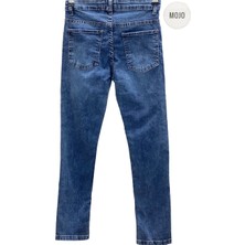 Jack Lions Mojo Unisex Çocuk Boru Paça Likralı Kot Pantolon 2276 Kot Mavi