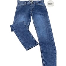 Jack Lions Mojo Unisex Çocuk Boru Paça Likralı Kot Pantolon 2276 Kot Mavi