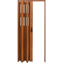 Faran Dekorasyon 115 x 215 Ceviz Renk Camlı Pvc Akordiyon Kapı - Frnakmodel-1-55