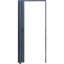 Faran Dekorasyon 130 x 215 Antrasit Renk Camlı Pvc Akordiyon Kapı - Frnakmodel-1-57