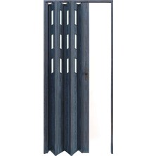 Faran Dekorasyon 130 x 215 Antrasit Renk Camlı Pvc Akordiyon Kapı - Frnakmodel-1-92