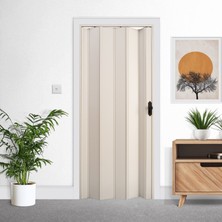 Faran Dekorasyon 87 x 230 Beyaz Renk Camsız Pvc Akordiyon Kapı - Frnakmodel-1-113