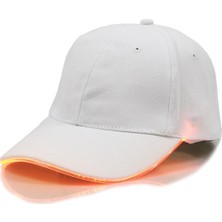 Szykd LED Işıltılı Beyzbol Şapkası Erkek Dış Mekan Floresan Sunhat Stil: Renk: Beyaz Şapka Turuncu Işığı  (Yurt Dışından)