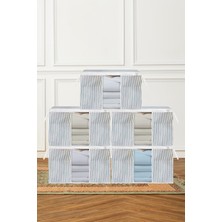 Esti 5 Pencereli Yastık Yorgan Hurcu Gri 75 x 40 x 40 cm Geniş İç Yapısı ile Düzenli Saklama