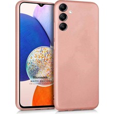 Microsonic Matte Silicone Samsung Galaxy A14 Kılıf Rose Gold