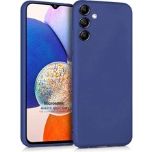 Microsonic Matte Silicone Samsung Galaxy A14 Kılıf Lacivert