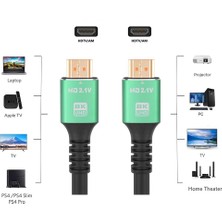 Codegen (CPS8K30) 3mt 8k 60HZ HDMI 2.1 - Ethernet 48 Gbps Metal Başlık HDMI Kablo