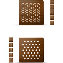 Artikel Desen Kesim Dekoratif Ahşap Bardak Altlığı Seti-4 , 6'lı 2 Takım