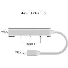 Hobimtek Type-C USB 3.1 Den 4 Adet USB 3.0 Hub USB Çoğaltıcı Otg Çoğaltıcı Adaptörü