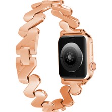 Nezih Case Apple Watch 2/3/4/5/6/7/8/se 38MM 40MM 41MM Uyumlu Metal Paslanmaz Çelik Kordon