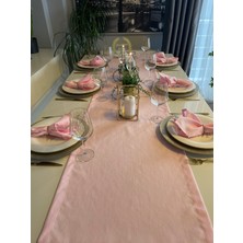Decamor Home Dertsiz Simli Şeker Pembe Keten Dokulu Peçete 6 ad