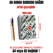 HANPORIUM A6 Fotokopi Kağıdı 1000 Adet - (A4'ün Çeyreğidir) Lazer Yazıcılar için E-Ticaret Kargo Barkodu Ebatında