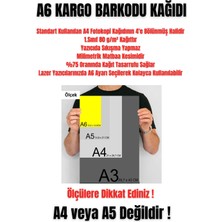 HANPORIUM A6 Fotokopi Kağıdı 1000 Adet - (A4'ün Çeyreğidir) Lazer Yazıcılar için E-Ticaret Kargo Barkodu Ebatında