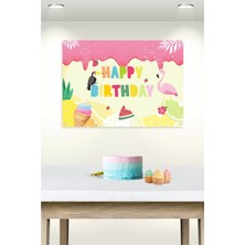 Summer Yaz Temalı Doğum Günü * Branda Afiş 50X70 cm