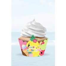 Summer Yaz Temalı Cupcake Sargısı 8'li